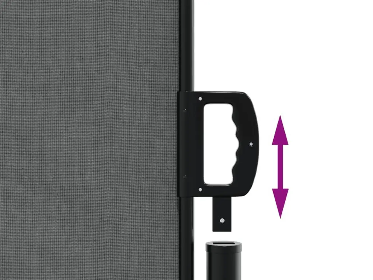 Billede 6 - Udtrækkelig sidemarkise - antracit 117 × 300 cm