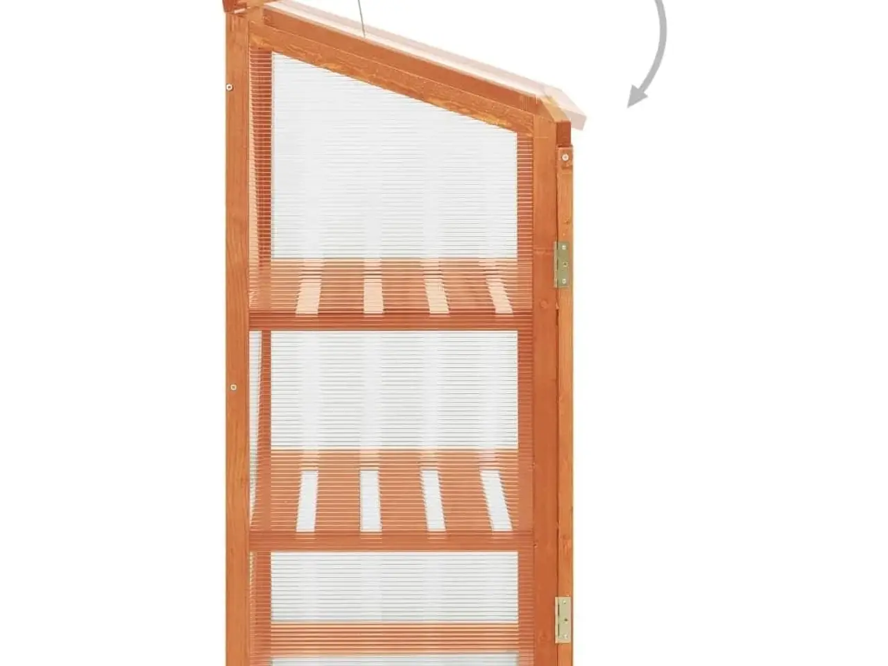 Billede 6 - Drivhus i fyrretræ 60 × 45 × 85/100 cm - have drivhus med 2 hylder
