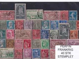 Frankrig Perfiner 40 stk. Stemplet/Ustemplet