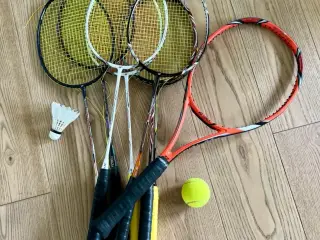 Opstrengning af badminton og tennis