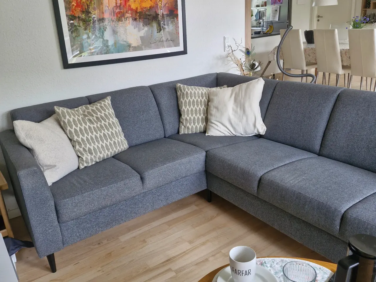 Billede 1 - Grå næsten ny hjørnesofa