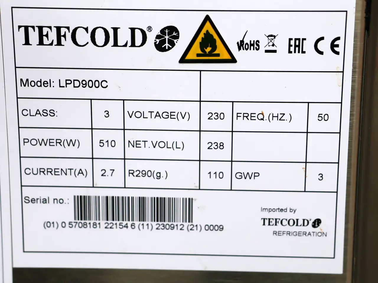Billede 7 - Display-kølemontre TEFcold model LPD900C