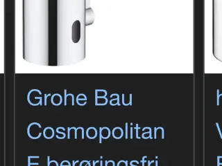 Berøringsfrit armatur bad