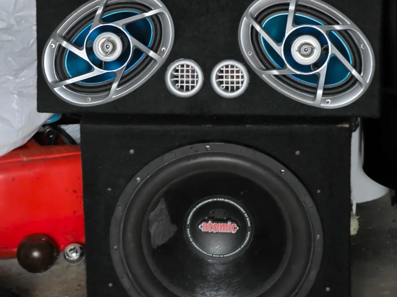 Billede 1 - Komplet Car Audio anlæg: Eltax 15" subwoofer, højt