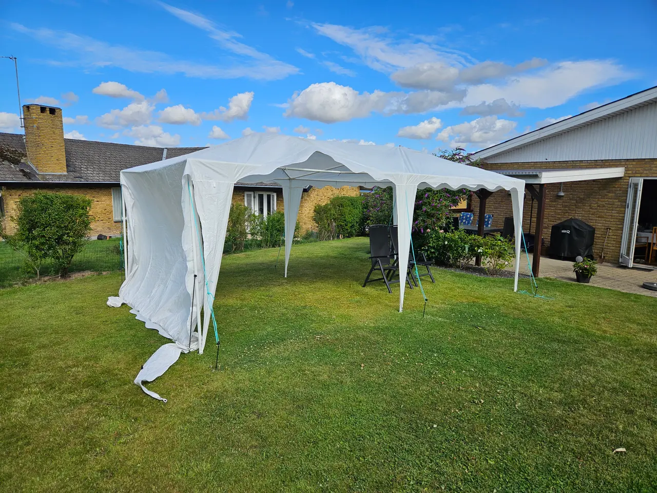Billede 2 - Pavillon 9 x 3 meter – Hvid
