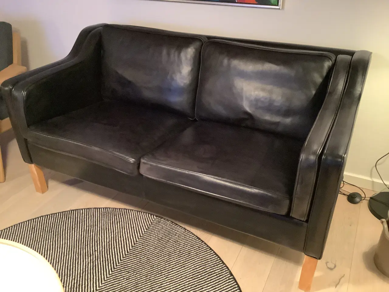 Billede 7 - Læder sofa klassisk model