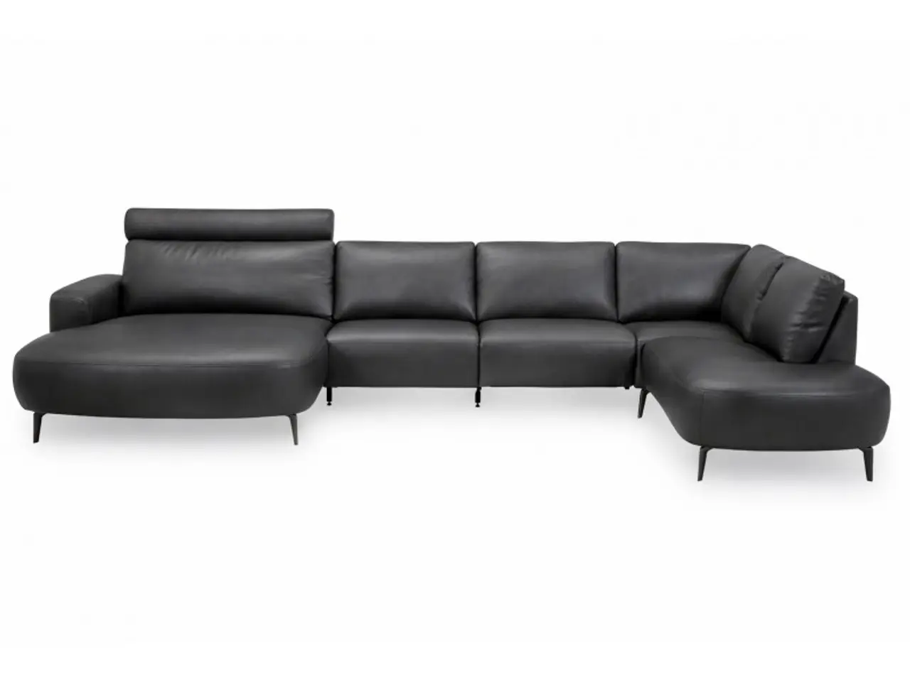 Billede 4 - Hjort Knudsen Lolland læder U-sofa Venstrevendt