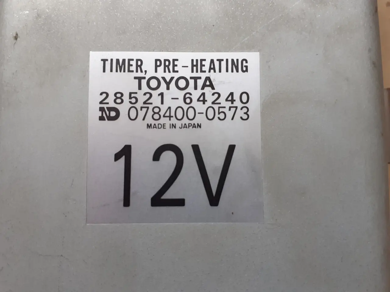 Billede 2 - Timer, Preheating Toyota Corolla CE80L