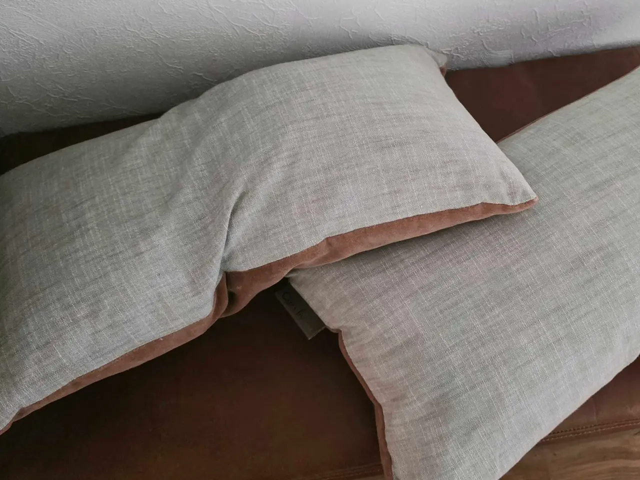 Billede 2 - 2 stk. pudebetræk Cozy Living cognacfarve