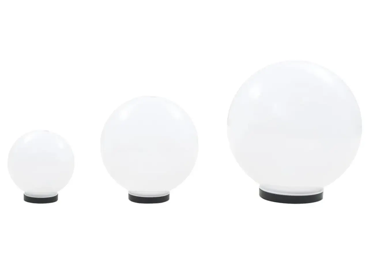 Billede 4 - LED-kuglelampesæt 3 dele kugleformet 20/30/40 cm PMMA
