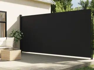 Sidemarkise 200x500 cm sammenrullelig sort