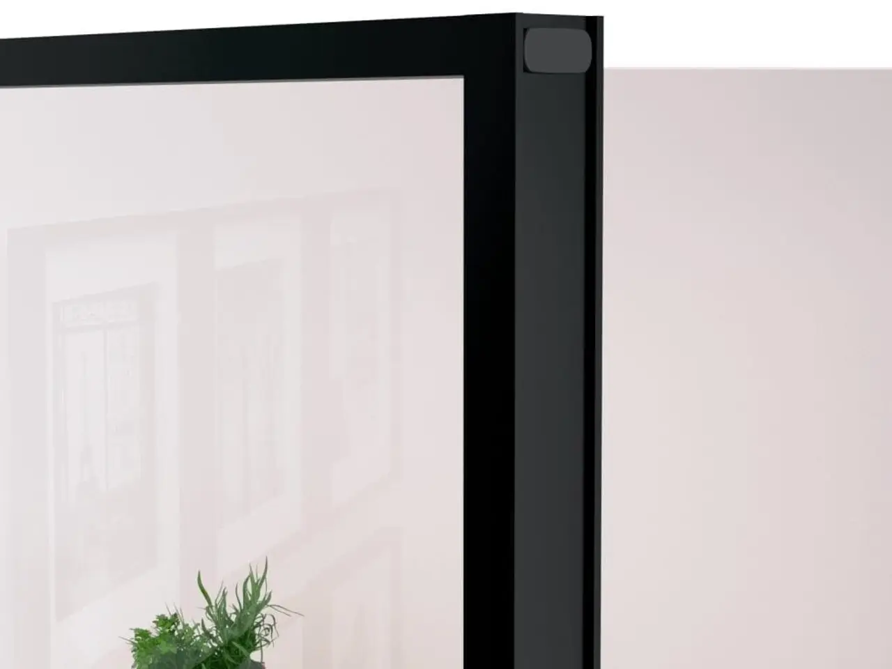 Billede 5 - Dør 76x201,5 cm hærdet glas og aluminium sort