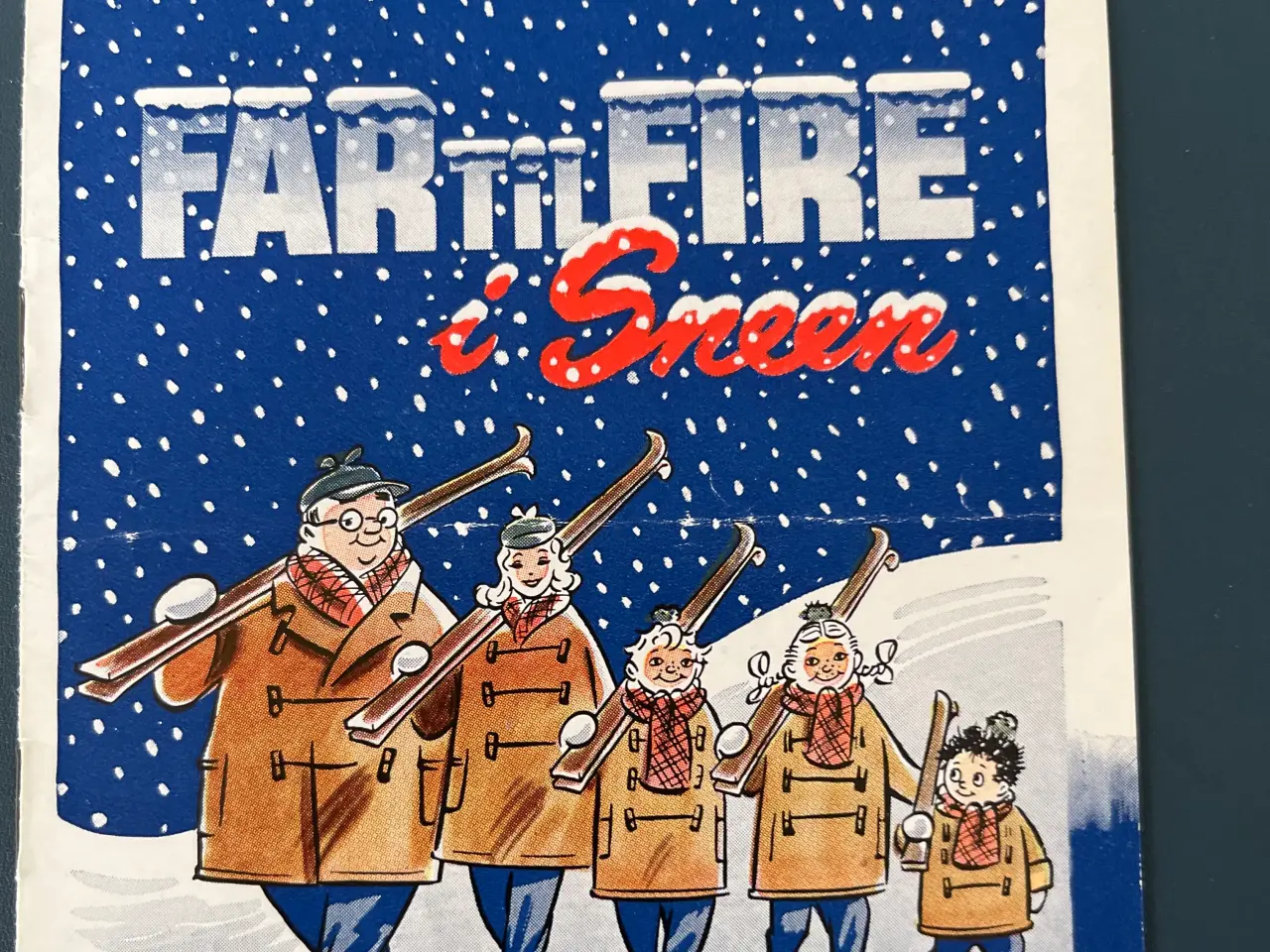 Billede 1 - Far til fire i sneen