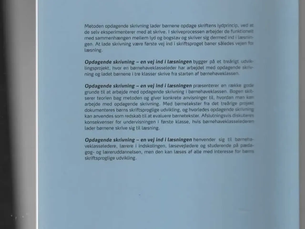 Billede 1 - opdagende skrivning