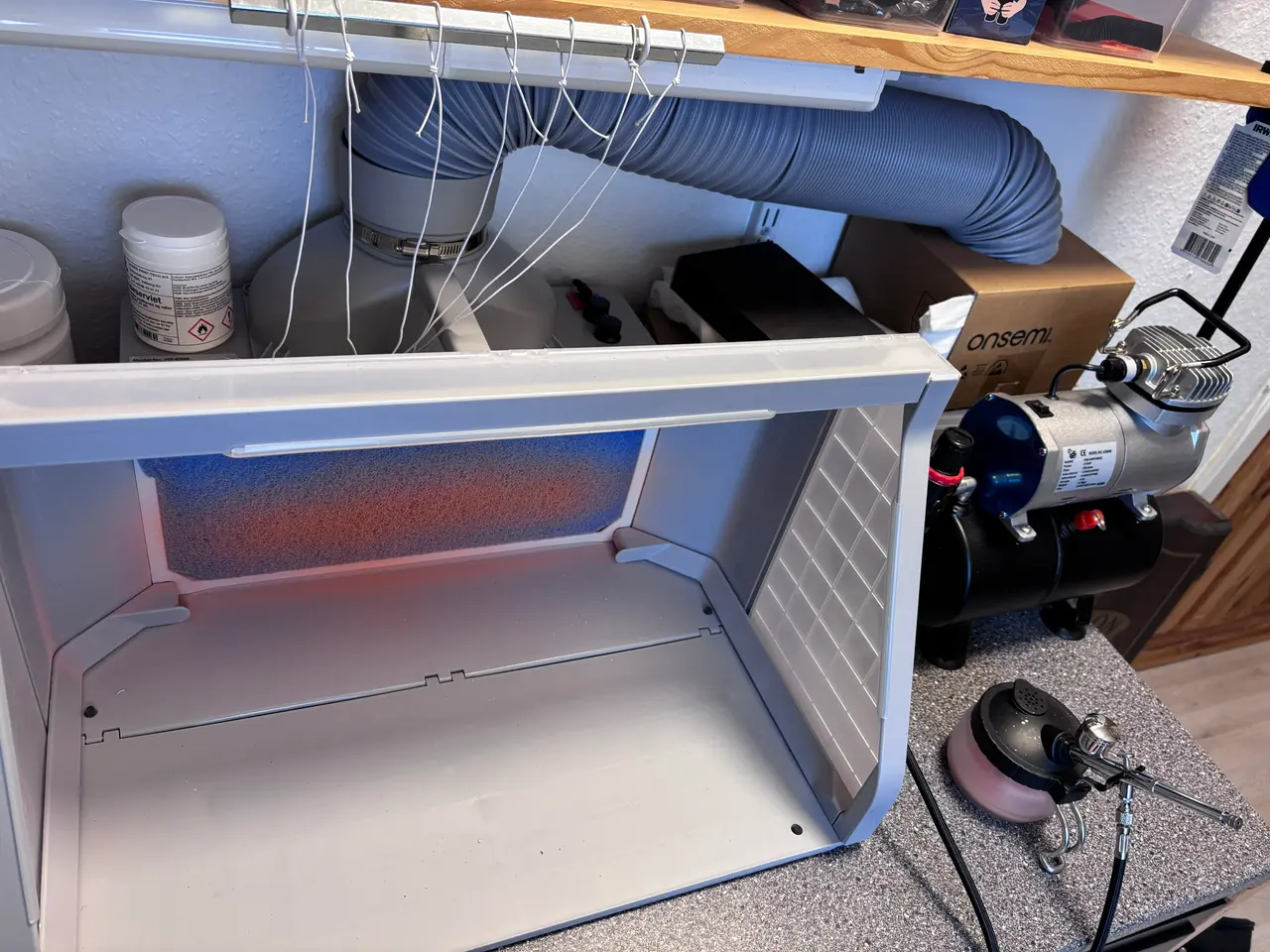 Billede 2 - airbrush kit. Malerkabine og kompressor