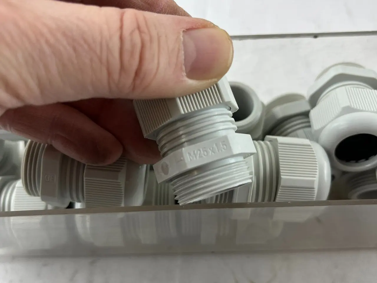 Billede 13 - M25x1.5 kabel Gland parti Grey Plastic IP Rated