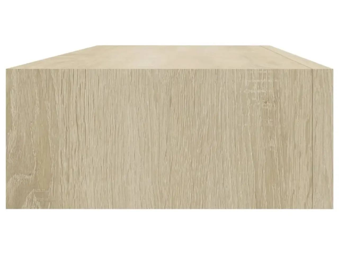 Billede 5 - Væghylde med skuffe - 60×23,5×10 cm i MDF, egetræsfarvet