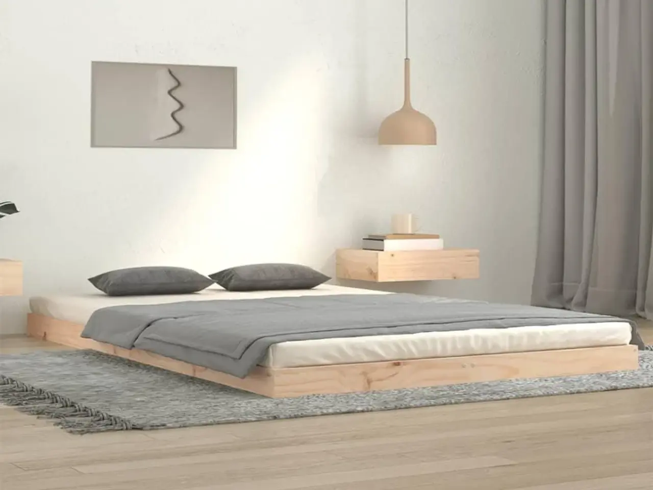 Billede 1 - Sengeramme 120 x 200 cm i massivt fyrretræ