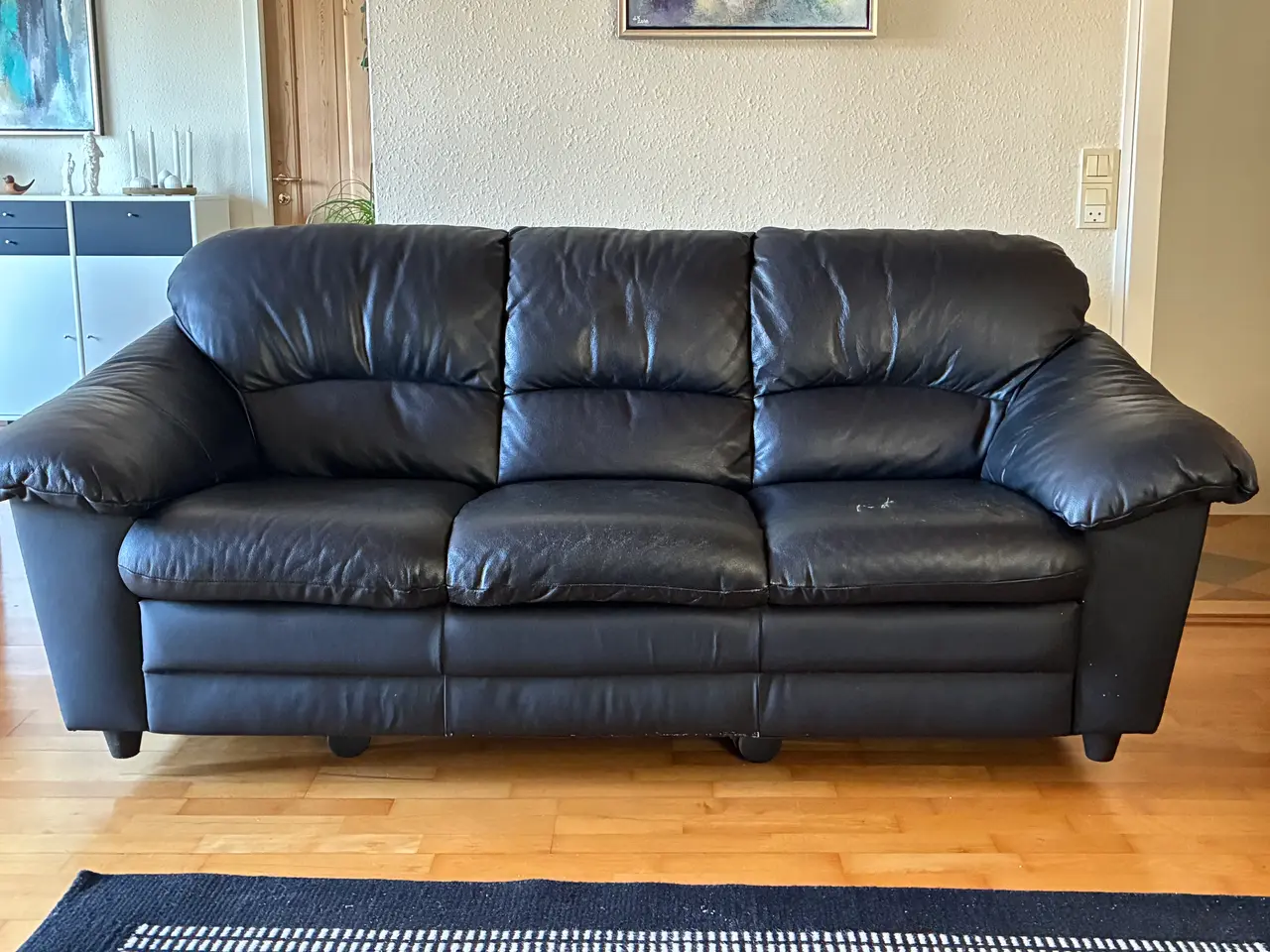 Billede 2 - 2 og 3 personers lædersofa