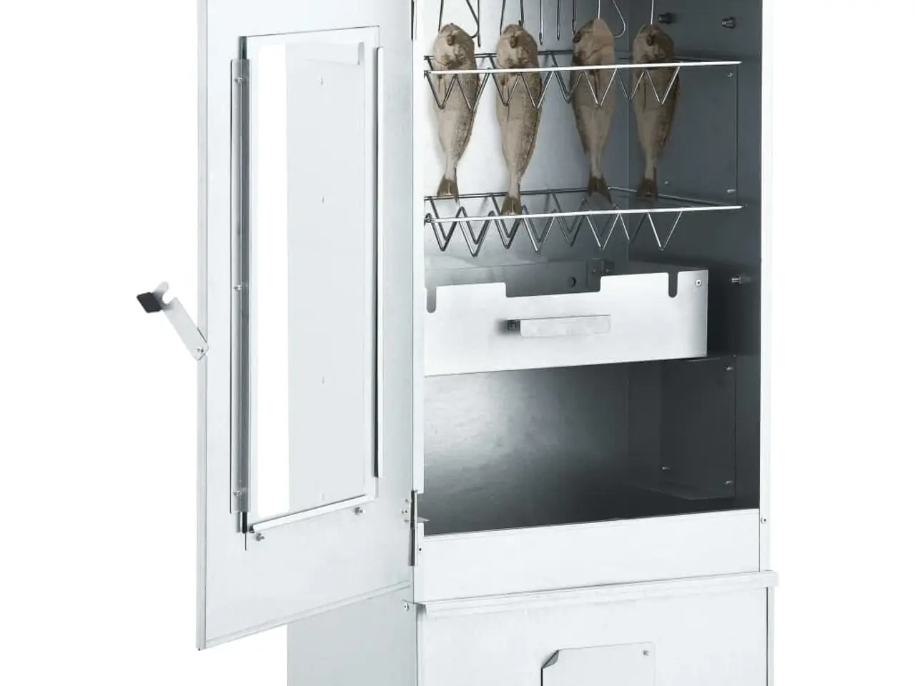 Billede 4 - Rygeovn 44,5 × 29 × 83 cm - med termometer og 1 kg træflis