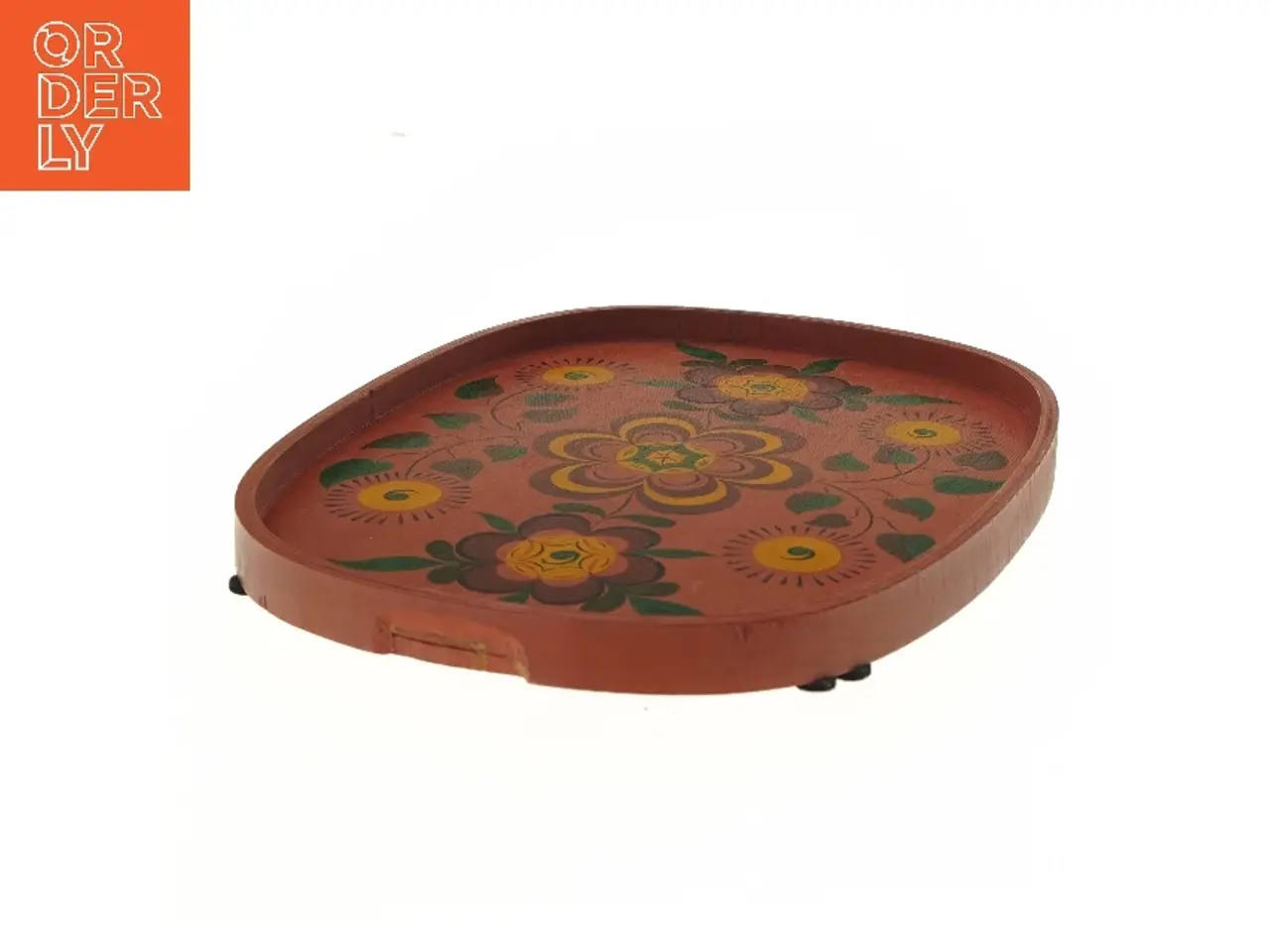 Billede 4 - Vintage russisk bakke med blomster (str. 41x32 cm)