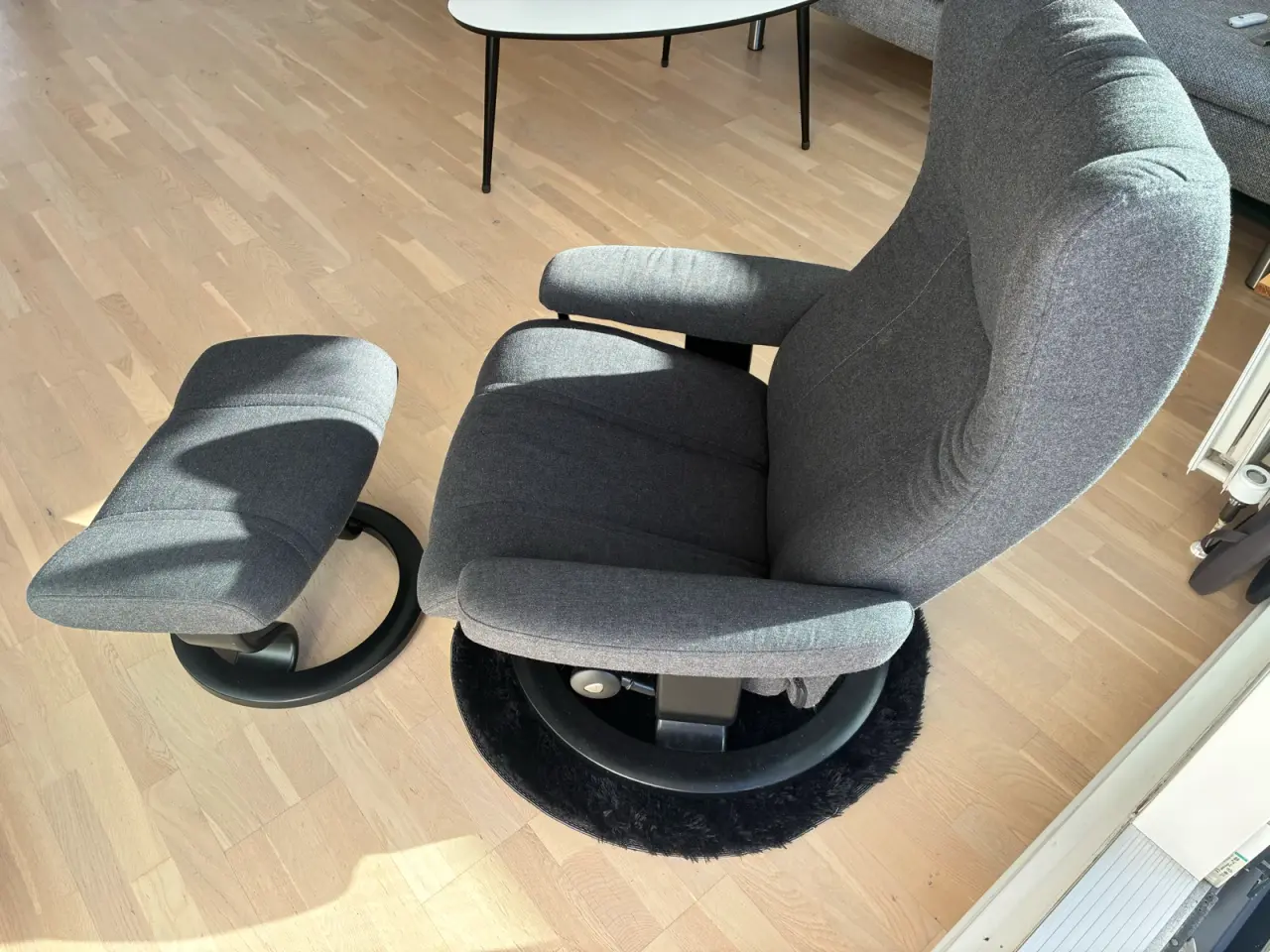 Billede 3 - Stressless lænestol grå med skammel