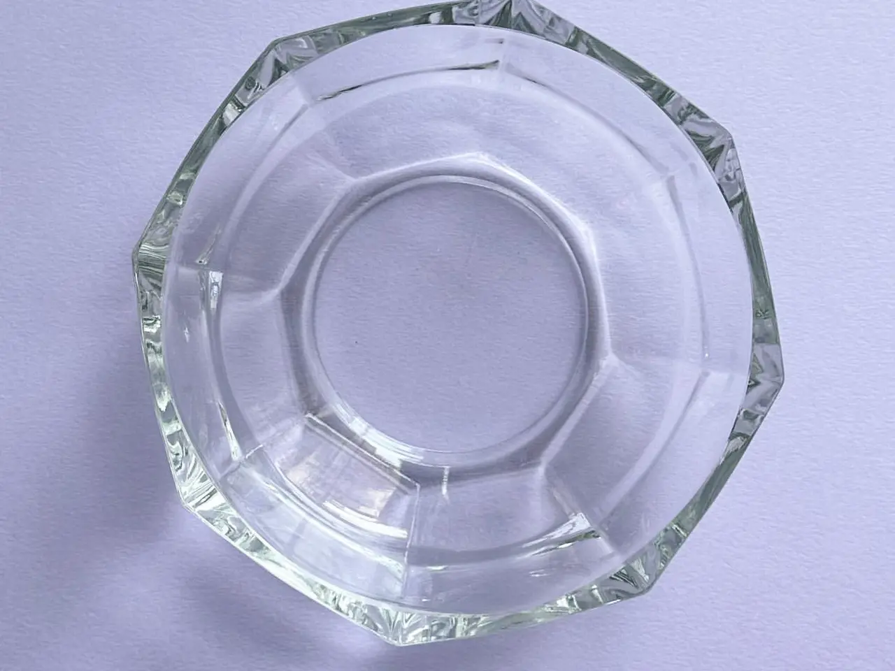Billede 4 - Kantet skål, presset glas, NB