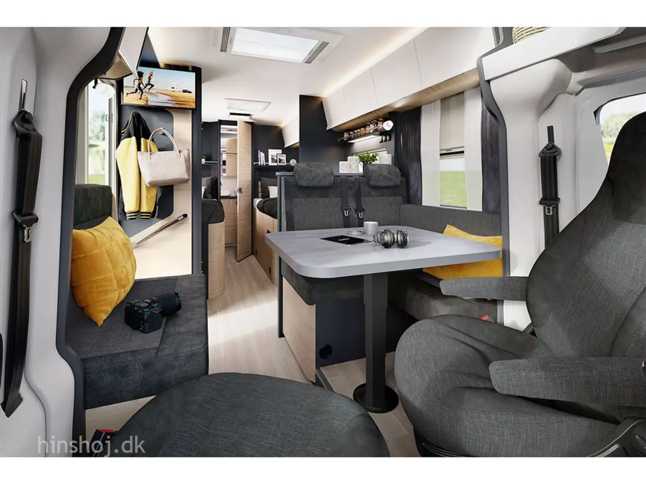 Billede 7 - 2026 - Hobby Maxia T 740 WE Aut.   Lækker Autocamper med lave enkelsenge og stort toiletrum med særskilt brusekabine fra Hinshøj Caravan.