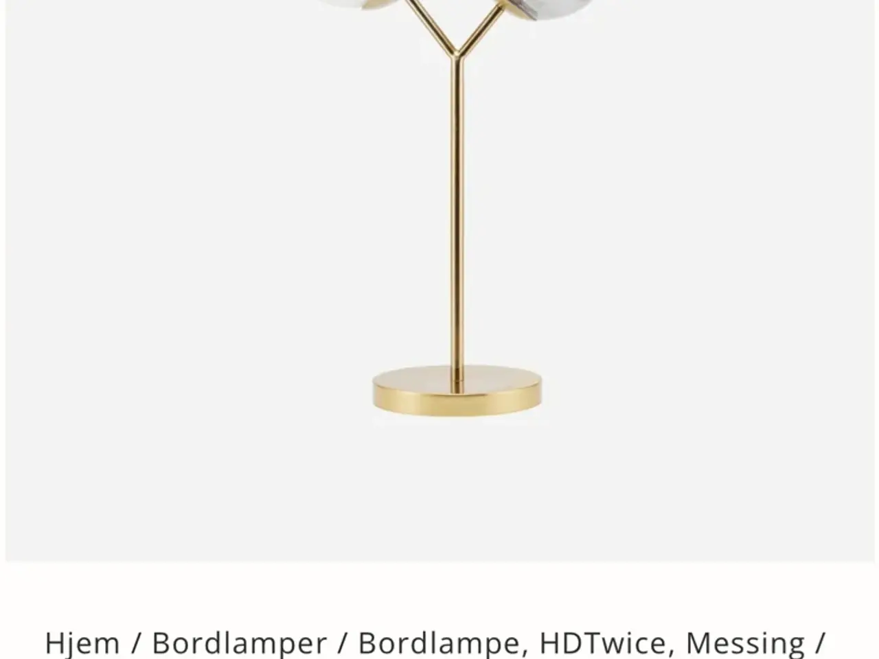 Billede 3 - House Doctor Twice Messing bordlampe. 65 cm