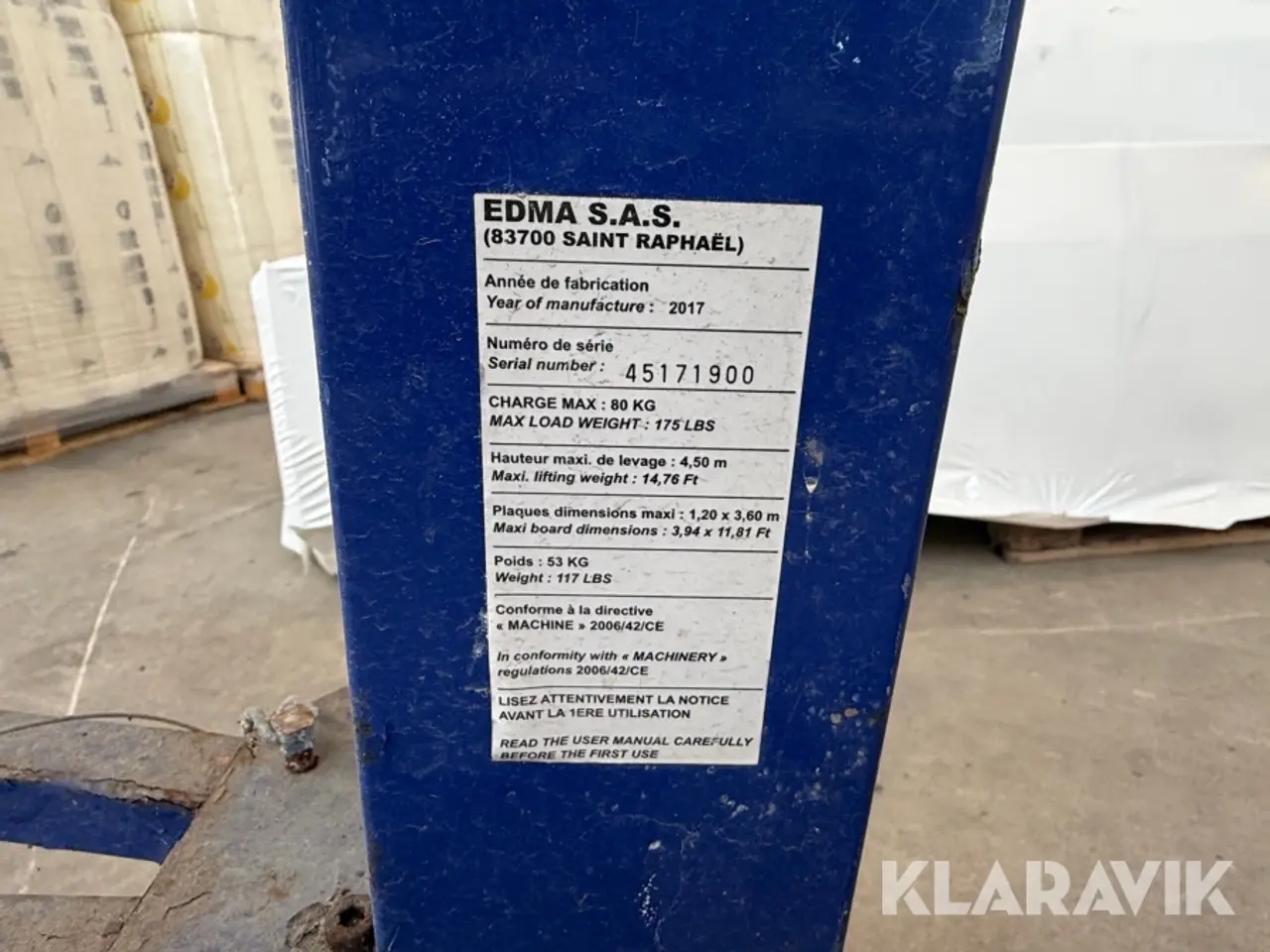 Billede 7 - Plade- og materialeløftere EDMA EDMAPLAC 450, 3 Styk
