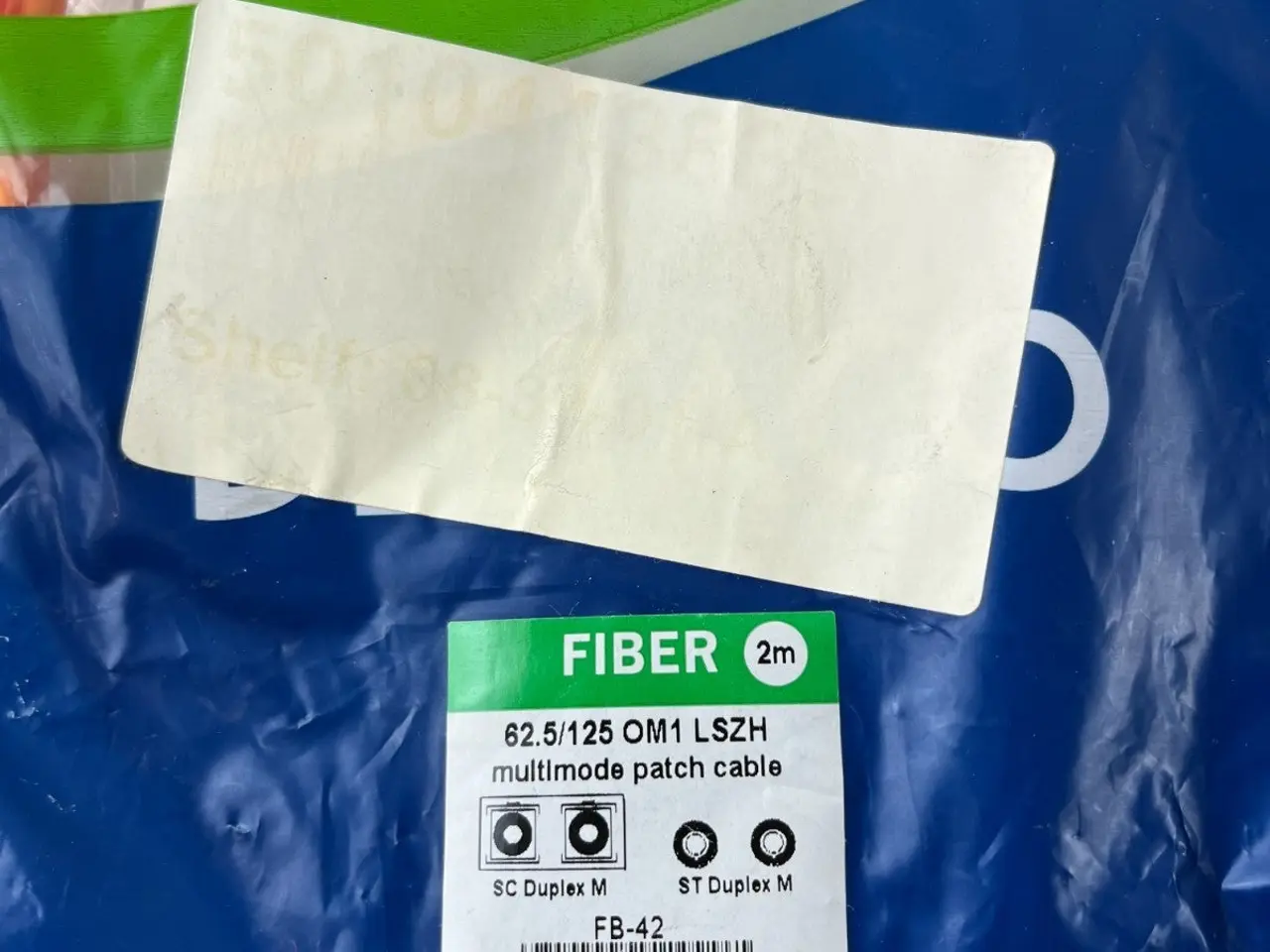 Billede 5 - 62.5/125 OM1 Fiber Patch kabel 2m SC Duplex to ST