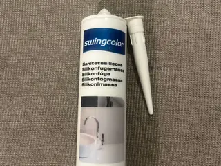 Swingcolor sanitets-silikone hvid