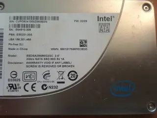 intel SATA 2,5" 80GB