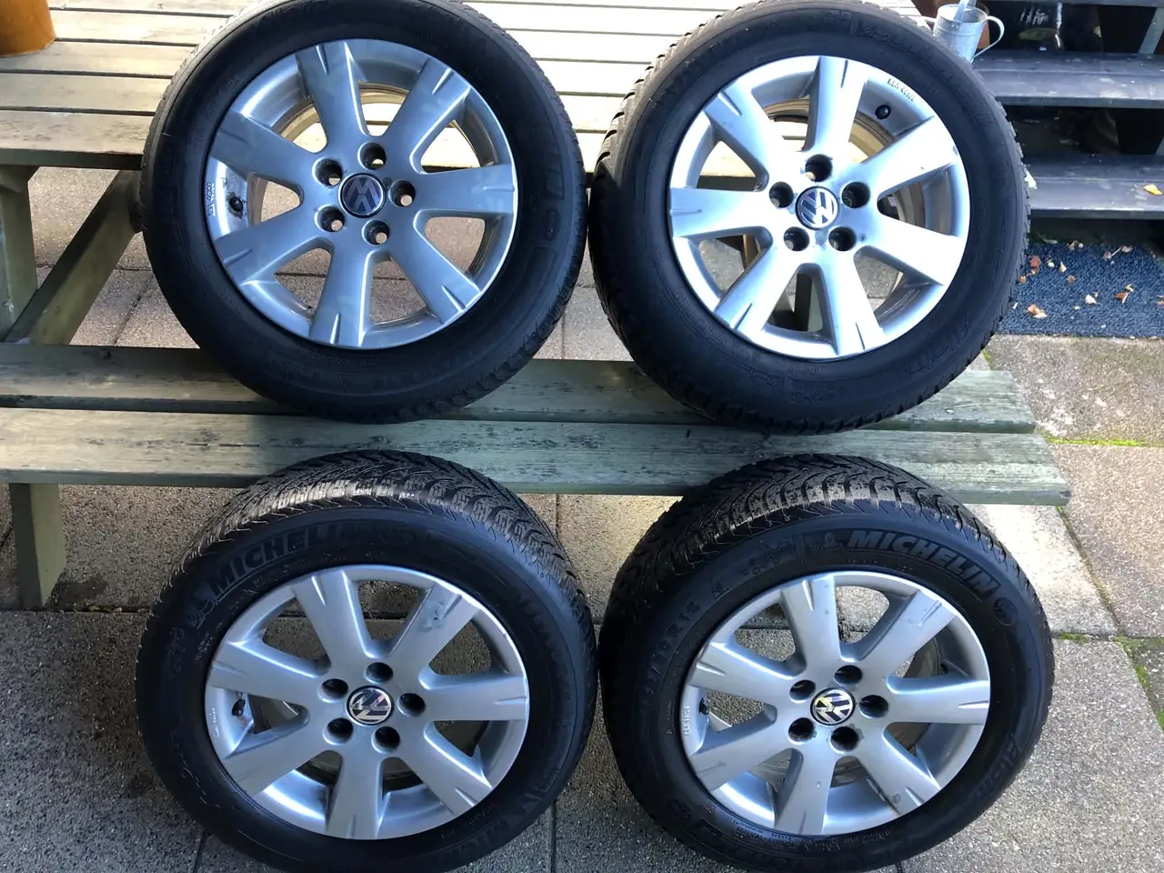 Billede 2 - Original VW aluhjul/alufælge til Polo m. vinterdæk