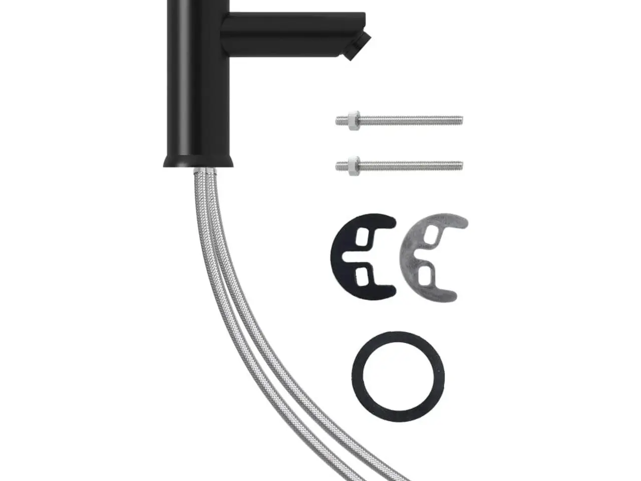 Billede 2 - Håndvaskarmatur 130 × 176 mm - sort blandingsbatteri