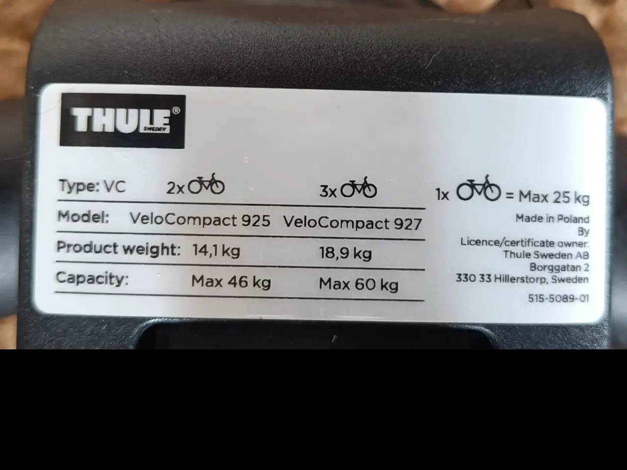 Billede 2 - Thule VeloCompact 925