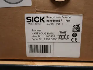 2 stk. Safety Laser Skanner SICK NanoScan3 Pro 3.0 ml I/O