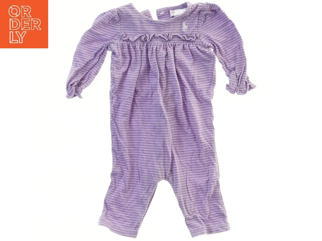 Billede 1 - Lilla stribet baby heldragt fra Ralph Lauren (str. 62)