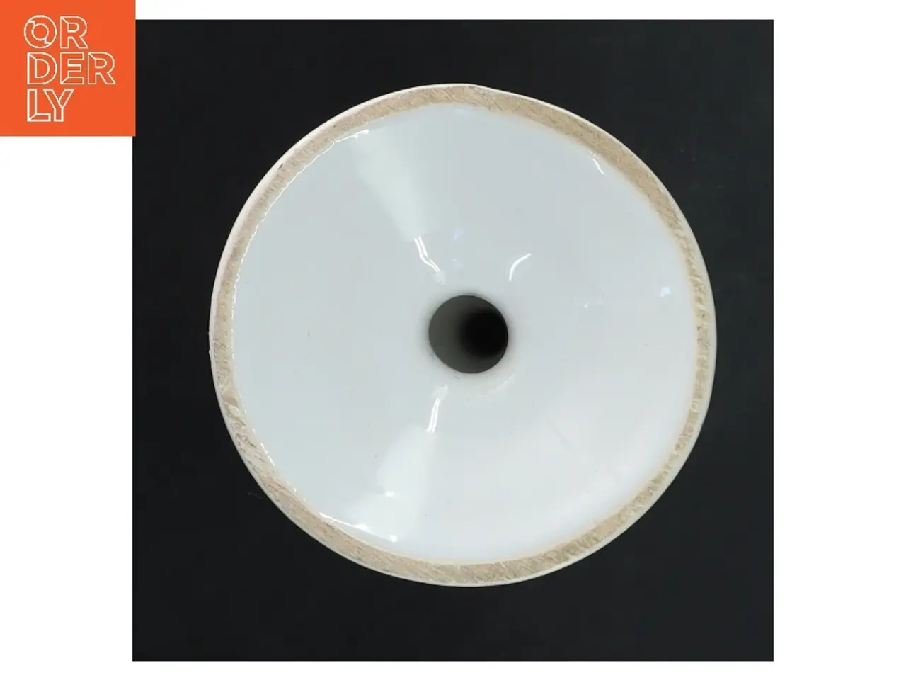 Billede 2 - Lysestage i porcelæn med blomsterdesign (str. 17,5 cm)