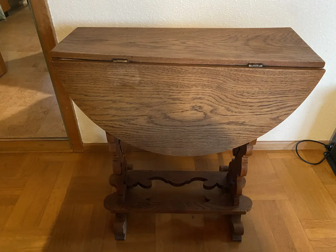Billede 8 - Retro klapbord ovalt af robust træ