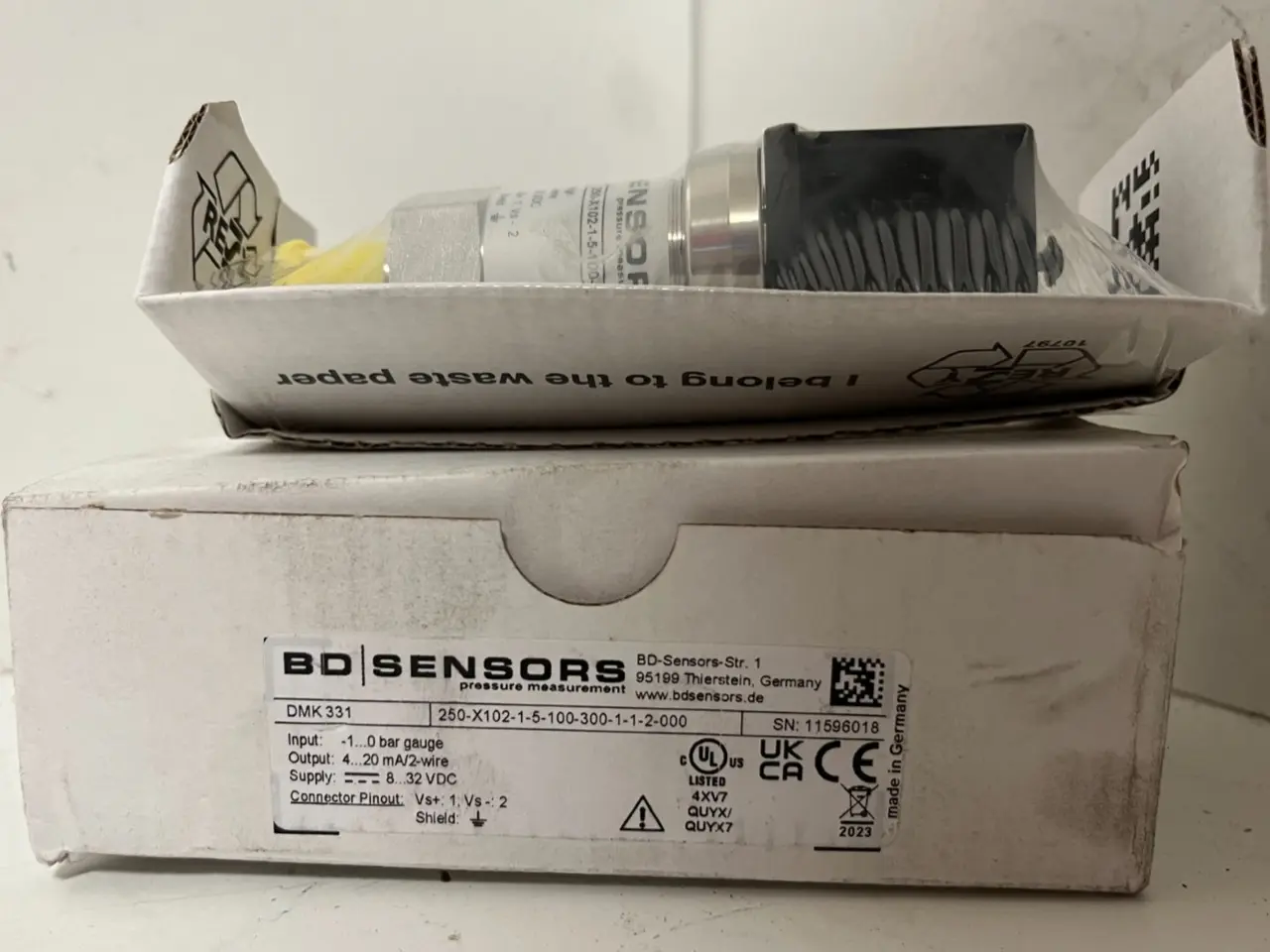 Billede 1 - BD Sensors DMK 331 Pressure Transmitter 1...0 Bar
