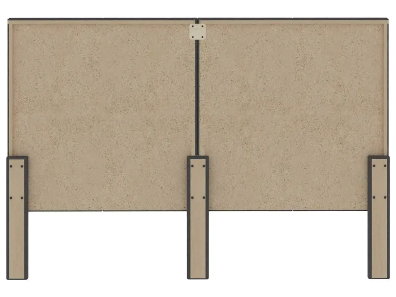 Billede 1 - Sengegavl med mønster 180x200 cm - stof, mørkegrå