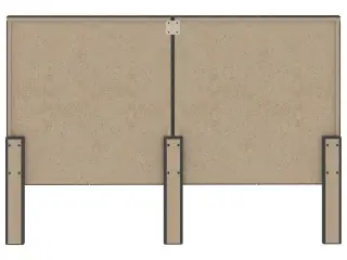 Sengegavl med mønster 180x200 cm stof mørkegrå