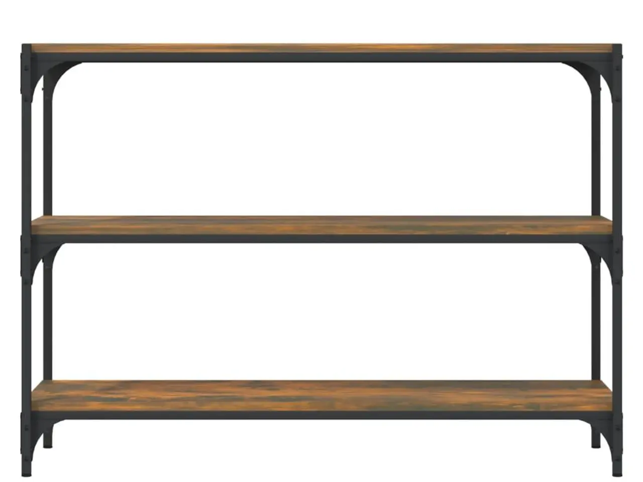 Billede 5 - Bogreol med 3 hylder - røget egetræ, 100 x 33 x 70,5 cm