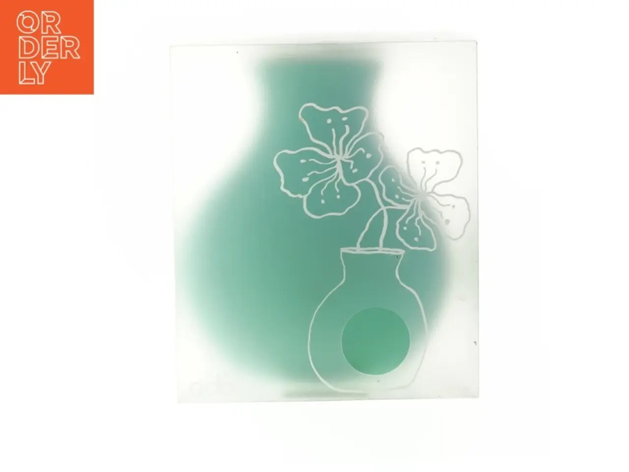 Billede 2 - Grøn vase i glas fra QDO (str. 20 cm)