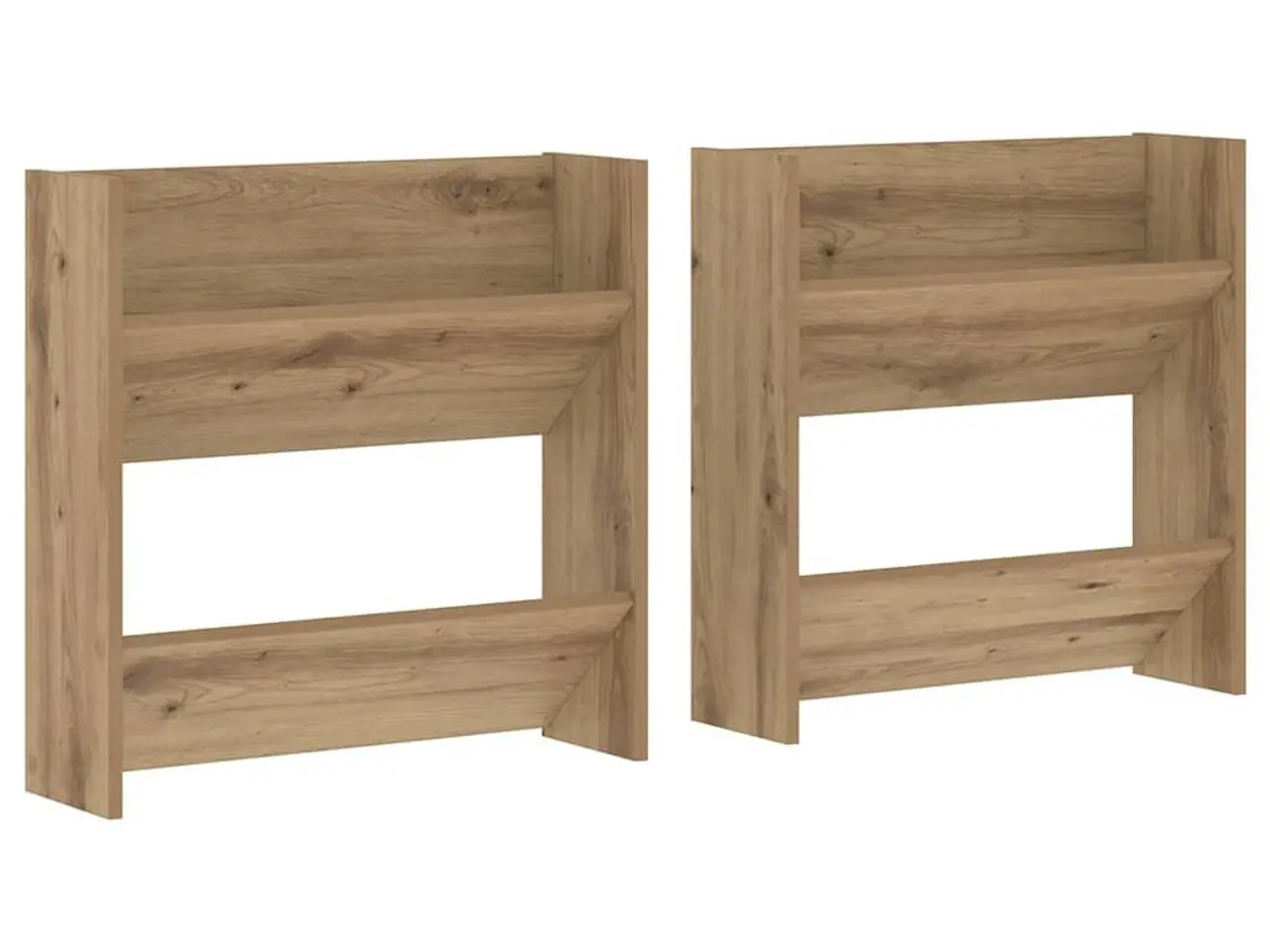 Billede 2 - Vægskoskab 2 stk. 60 x 18 x 60 cm - Artisan-eg