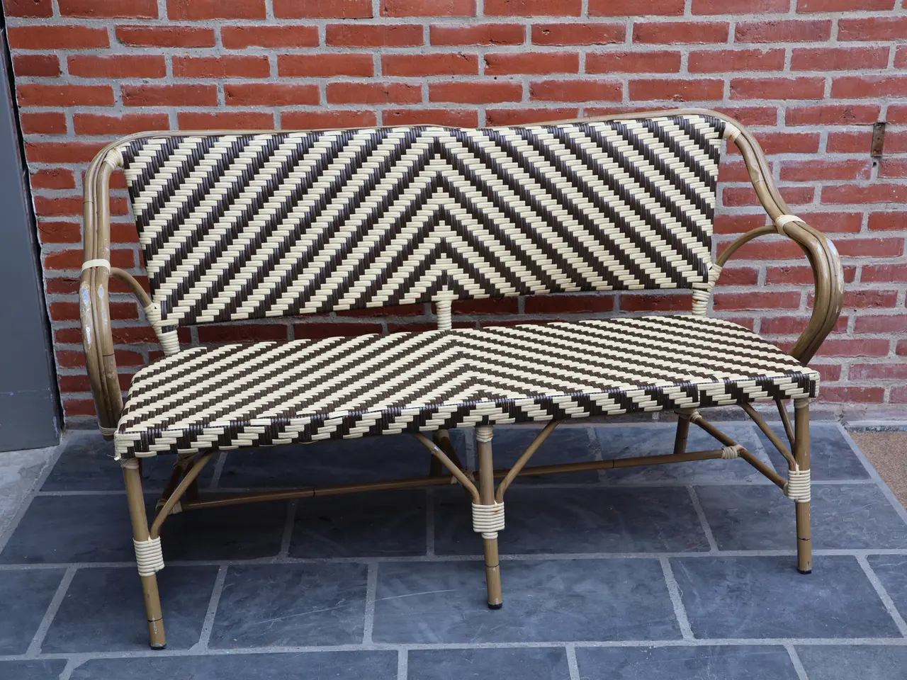 Billede 10 - 2 Stk Paris Cafébænke m/flet