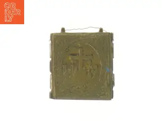 Religiøs triptykon metal ikon (str. 7x6,5 cm)