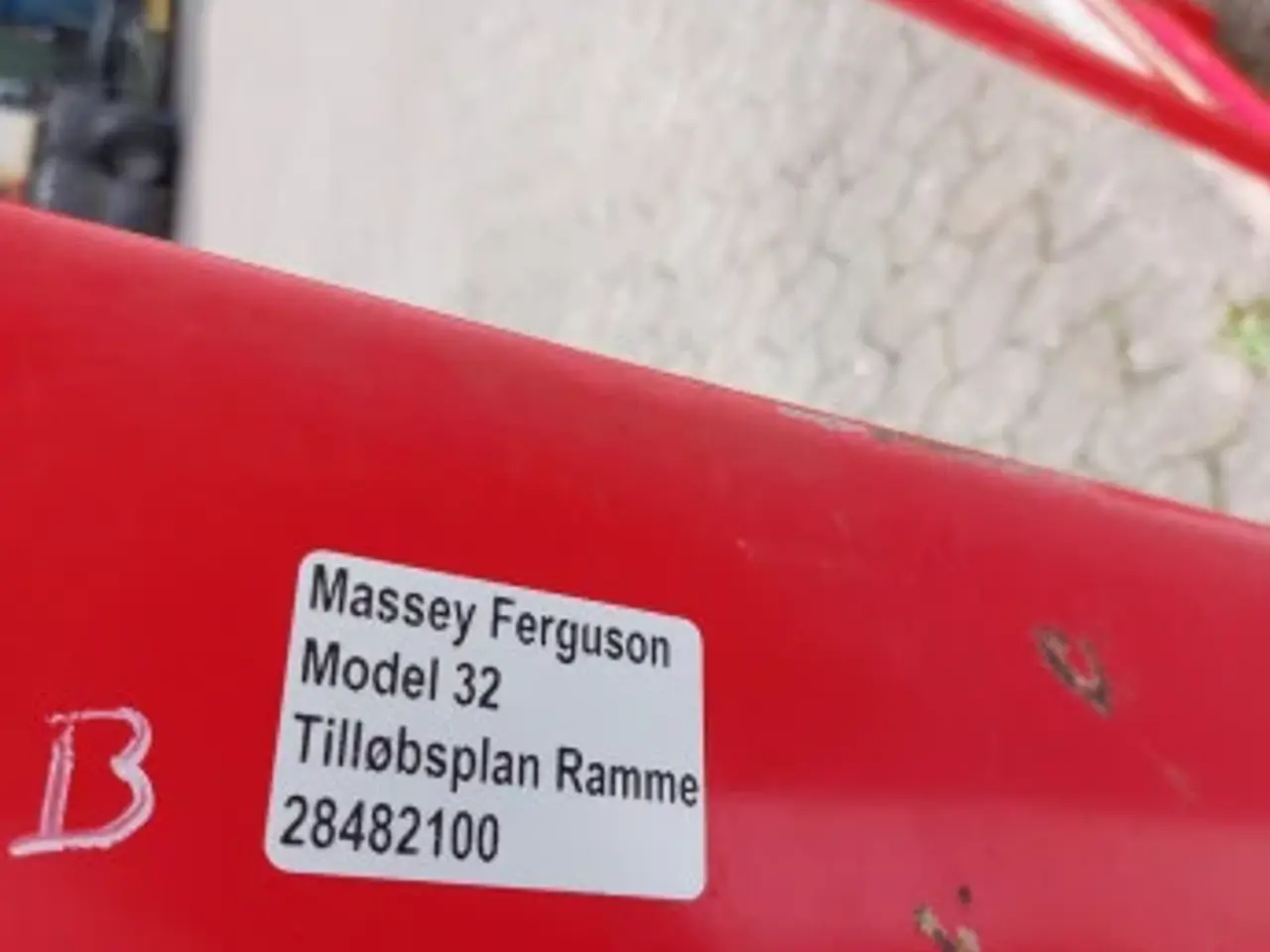 Billede 5 - Massey Ferguson 32 Tilløbsplan Ramme 28482100