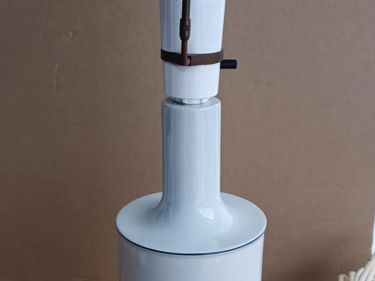 Billede 1 - Bordlampe Blå Kant Kongelig